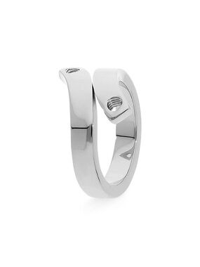Qudo Stainless Steel Due Ring Size 7.5
